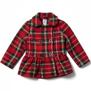Kids Mack & Co. Red Plaid Fleece Jacket